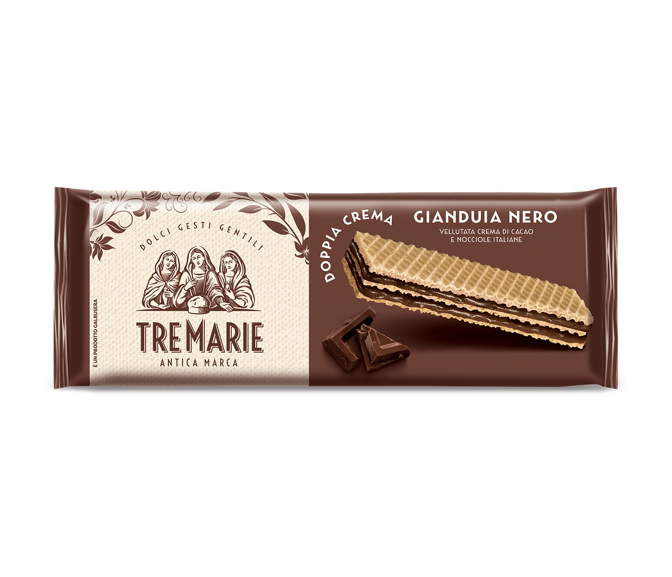 TRE MARIE - Wafer Gianduia Nero - 140g