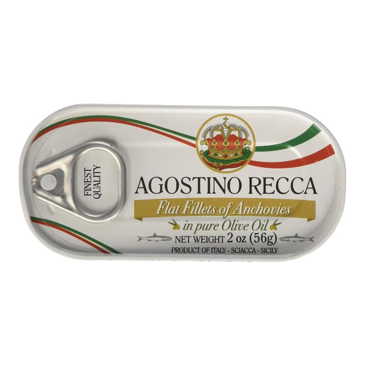 Agostino Recca - Anchovies Fillet in Olive Oil Sleeve - 2 oz