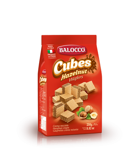 Balocco- Cubes Hazelnut Wafers-250gr