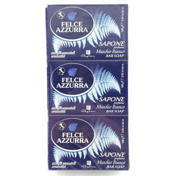 Felce Azzura- Bar Soap Muschio bianco- 3 pcs/100g