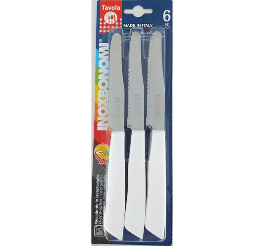 Coltellerie Inoxbonomi-White knife x6 pcs