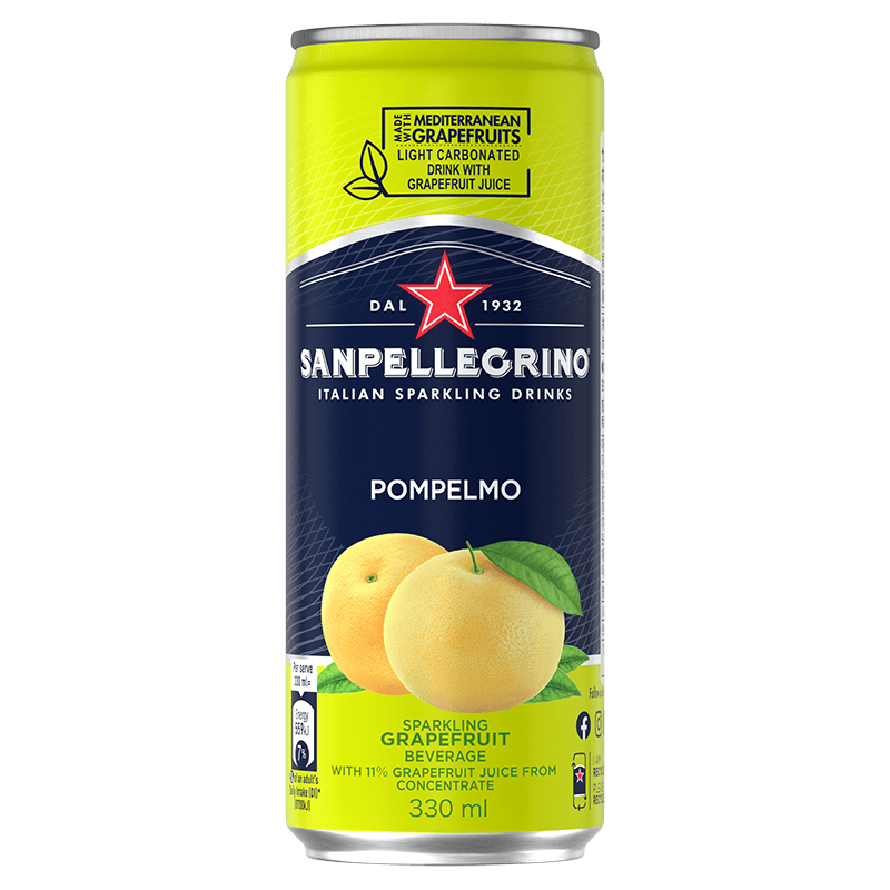 San Pellegrino - Italian Sparkling Drinks - Pompelmo - 6 cans / 330 ml