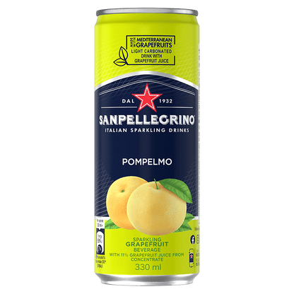 San Pellegrino - Italian Sparkling Drinks - Pompelmo - 6 cans / 330 ml