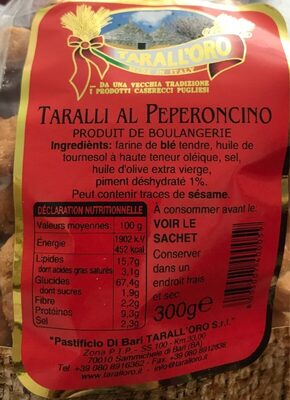 Tarall'oro-Taralli Al Peperoncino-300gr