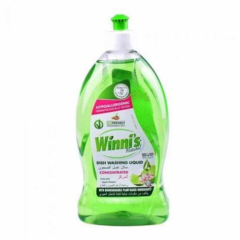 Winni's- Dish Washing Liquid Lime and Apple Flowers Scent -500 ml