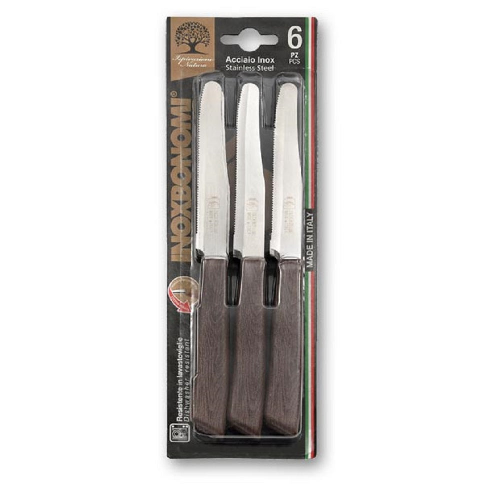 Coltellerie Inoxbonomi-Brown Steak Knife x6pcs