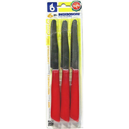 Coltellerie Inoxbonomi-Red knife x 6pcs