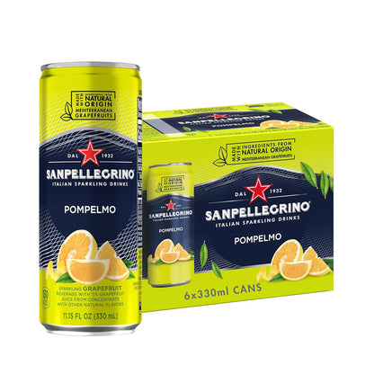 San Pellegrino - Italian Sparkling Drinks - Pompelmo - 6 cans / 330 ml